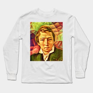 Heinrich Heine Snow Portrait | Heinrich Heine Artwork 15 Long Sleeve T-Shirt